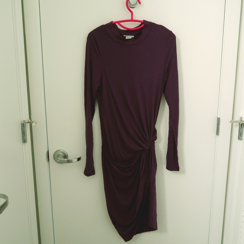 Purple Faux Wrap Dress
